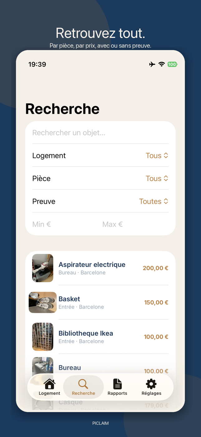 Recherche dans l’inventaire